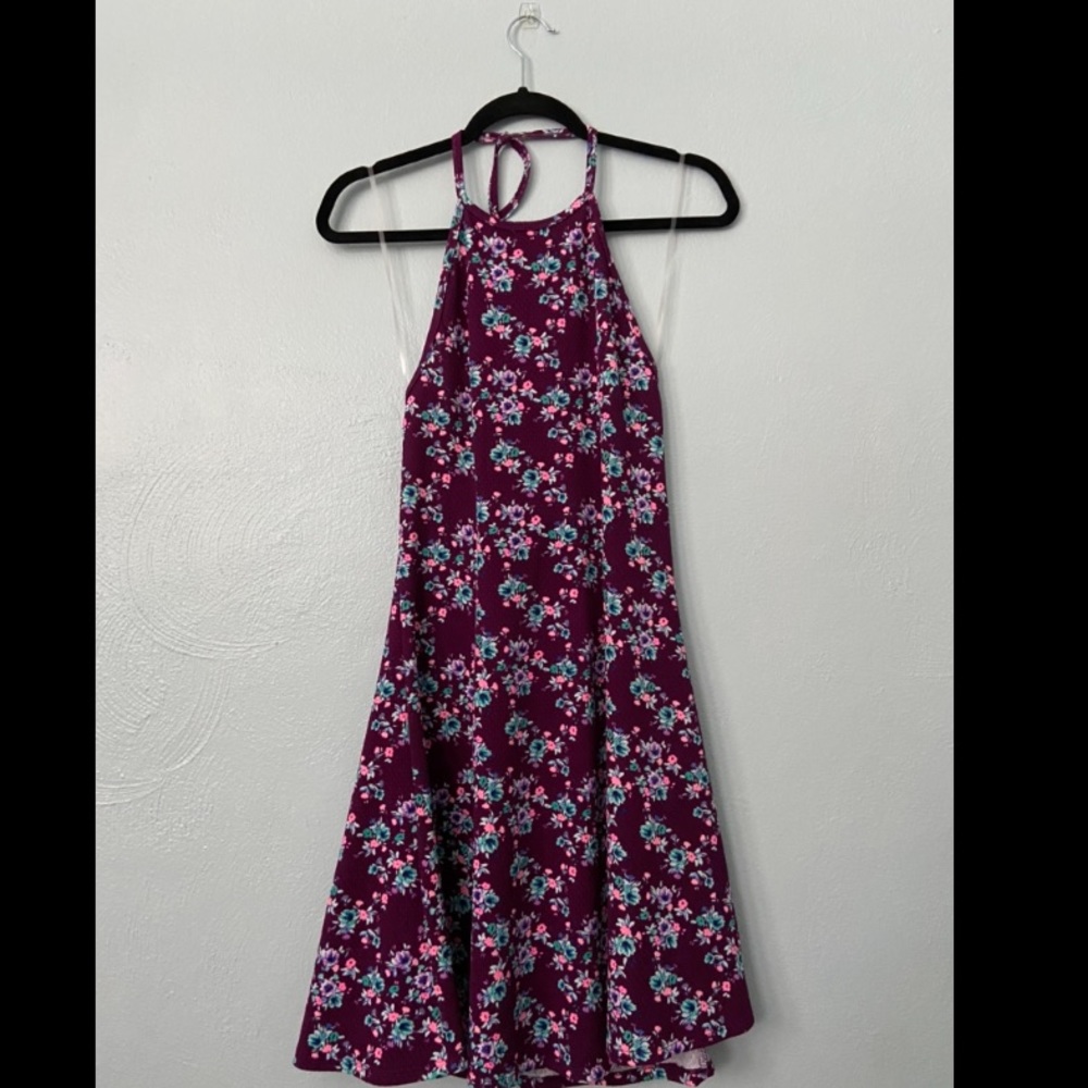 Floral halter top dress
